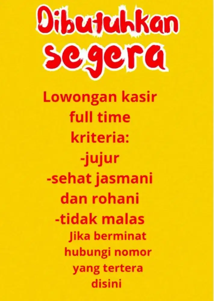 Di cari kasir cucian mobil steam