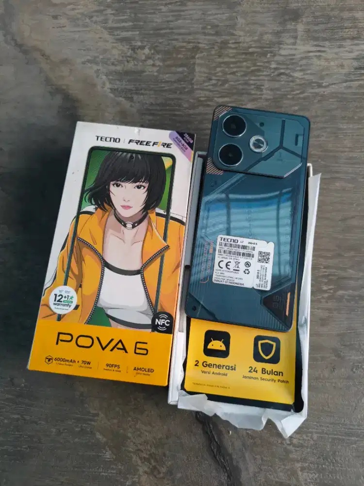 tecno pova 6 8/256 fullset no minus