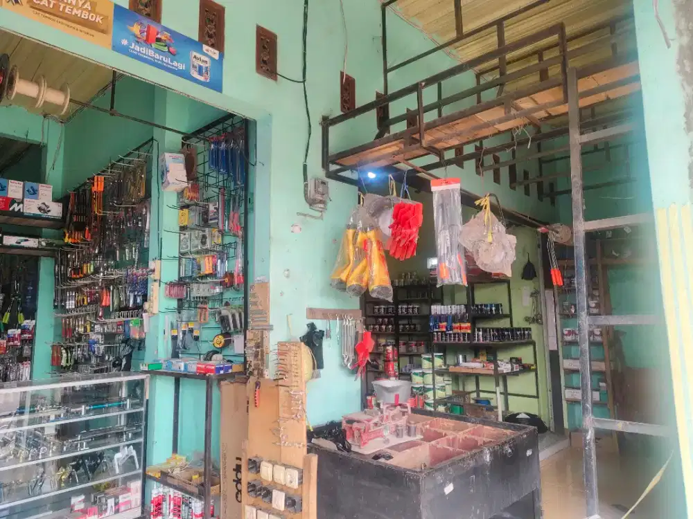 Jual cepat toko bangunan+listrik+alat teknik berikut rumah+isi
