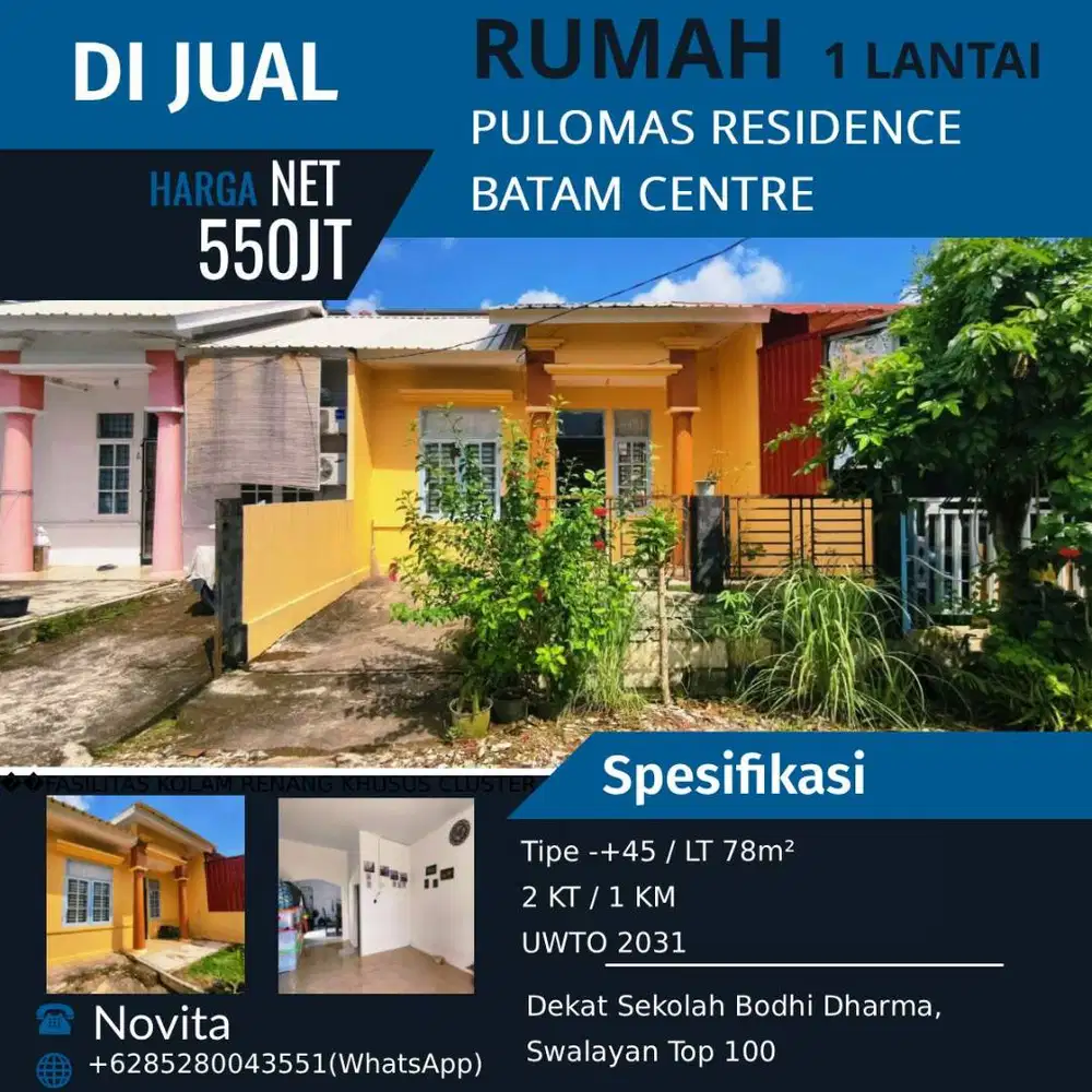 1 Unit Rumah di Pulomas Residence, Batam Centre