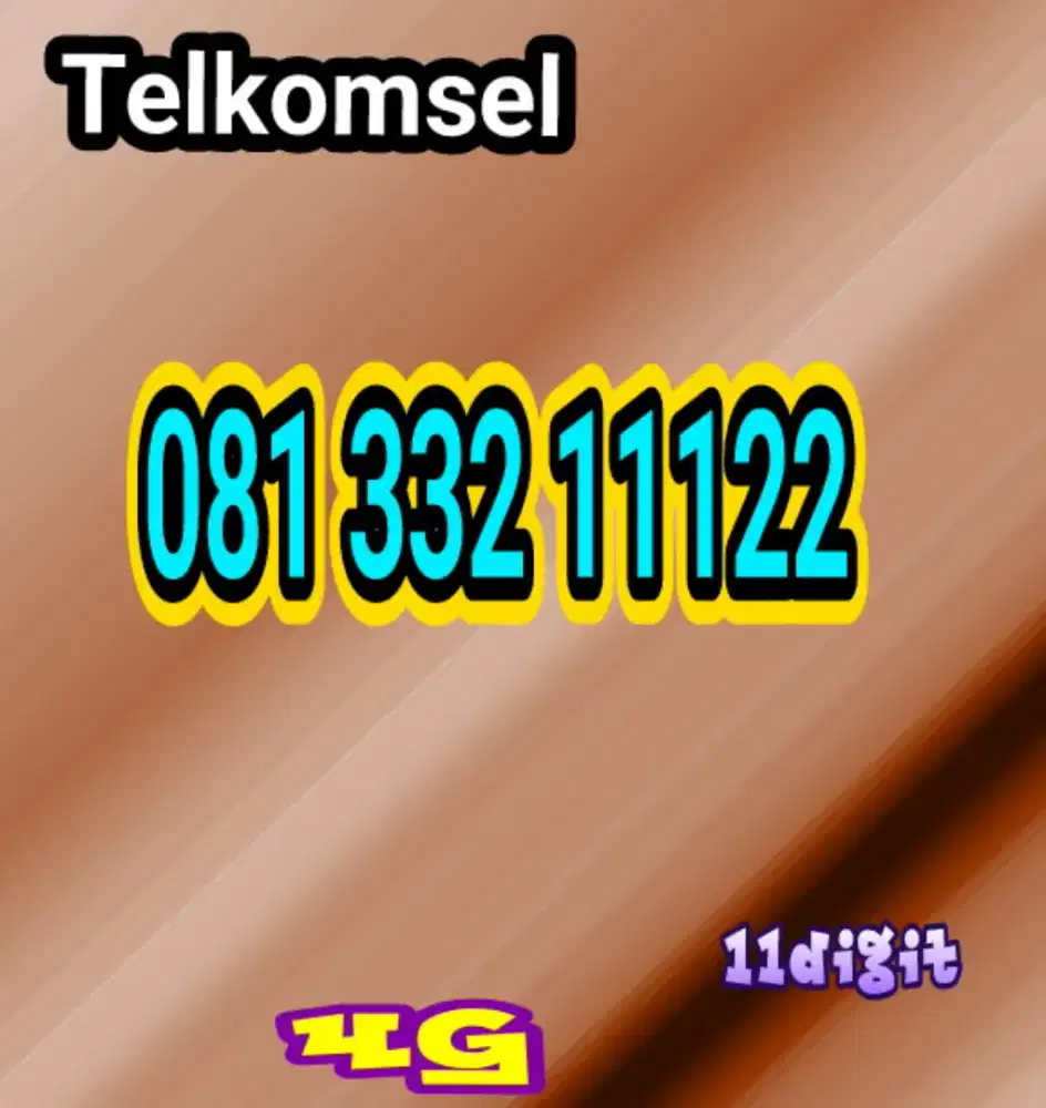 Perdana cantik Telkomsel 11digit rapi 11122