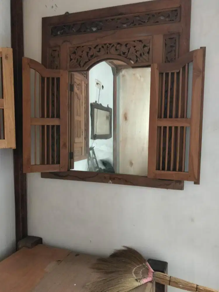 DIJUAL JENDELA KACA KAYU JATI ASLI