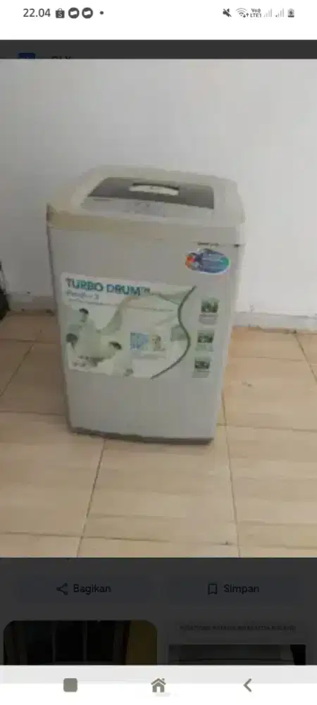 Jual mesin cuci merk LG kapasitas 8kg
