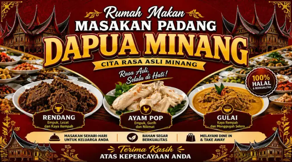 Dibutuhkan tukang masak untuk nasi padang