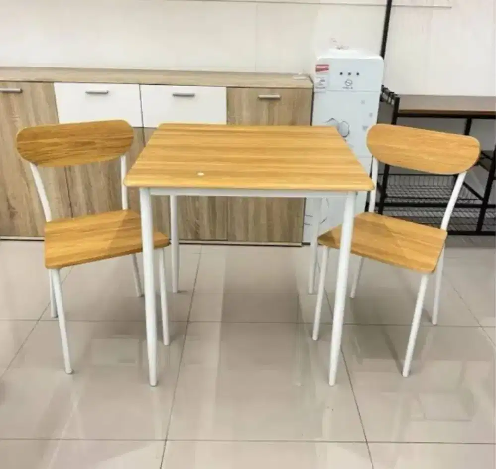 Meja makan set 2 kursi