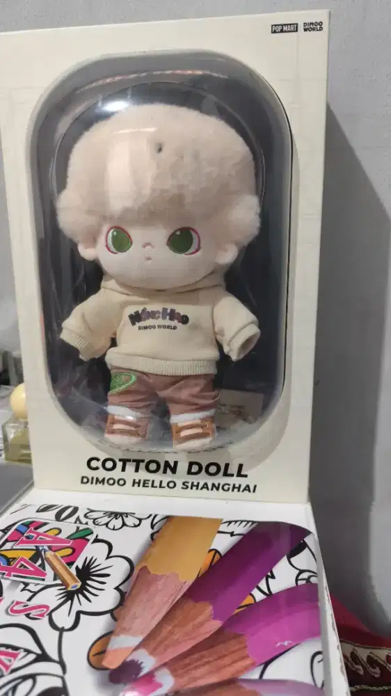 Dimoo hello shanghai cotton doll dimoo world original popmart