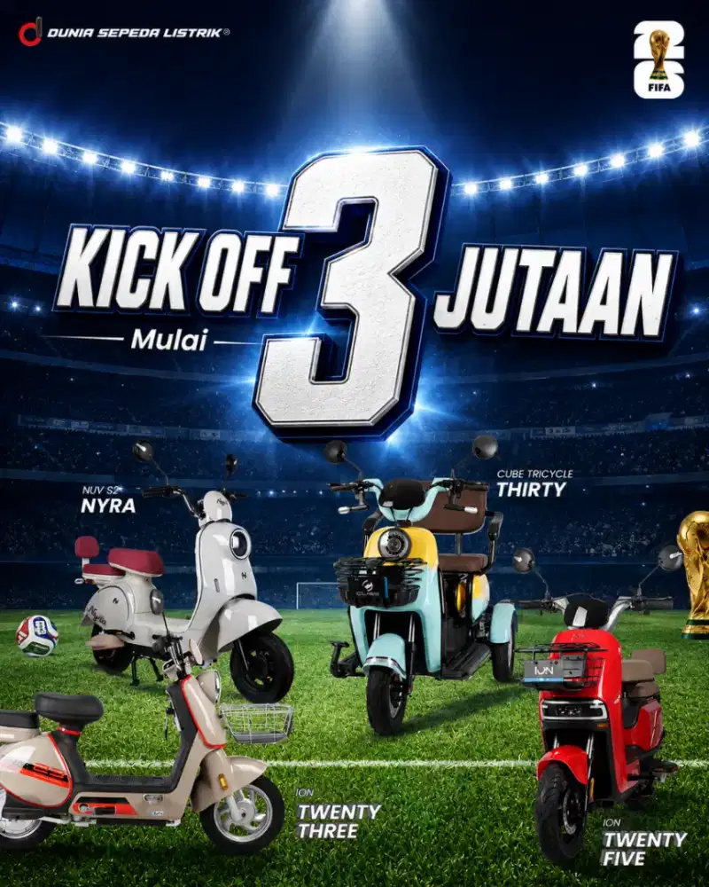 Promo Sepeda Listrik Murah Mulai Harga 3Jutaan Bisa Kredit