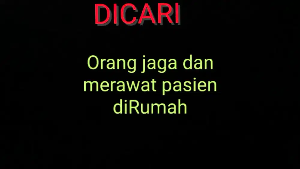 cari jaga dan merawat pasien