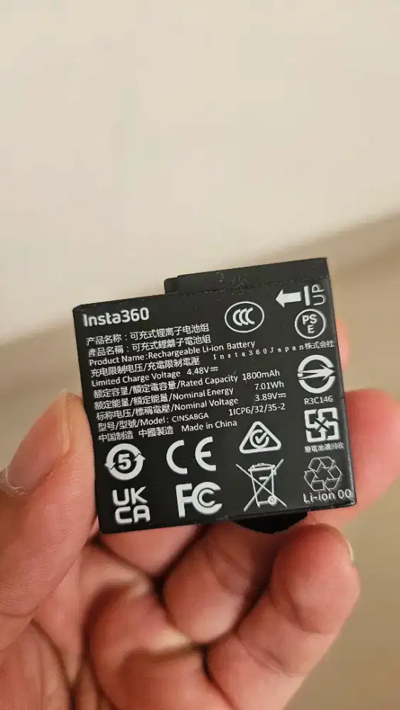 Baterei original untuk Insta 360 acepro 2