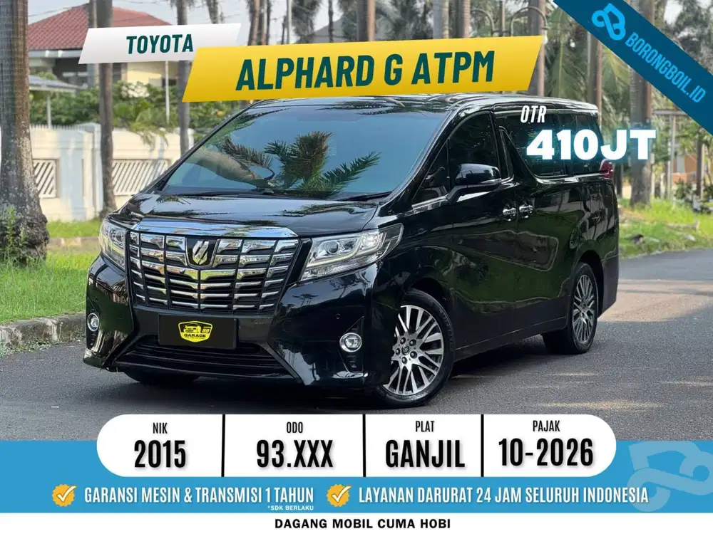 Toyota Alphard 2.5 G Atpm 2015 Bensin