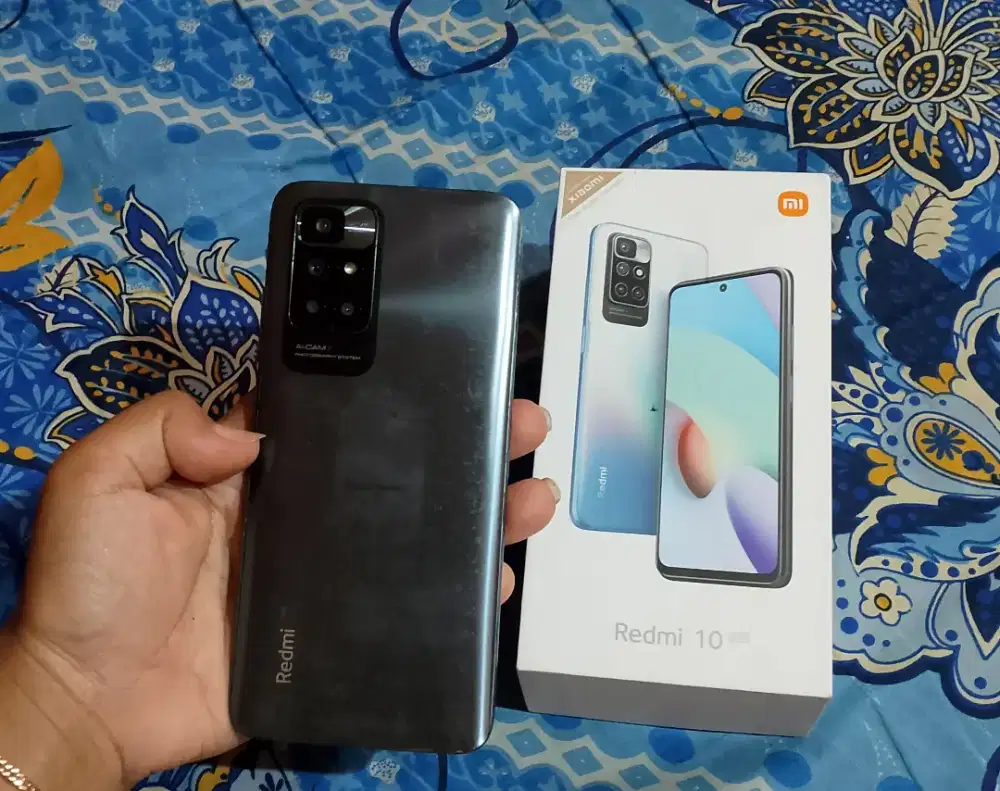 Redmi 10 2022 ram 4+3/64 Fullset+softcase!.