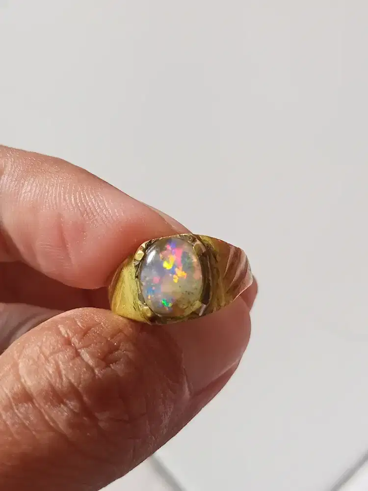 Batu Cincin Akik Permata Natural Opal Kalimaya Banten Jarong Top