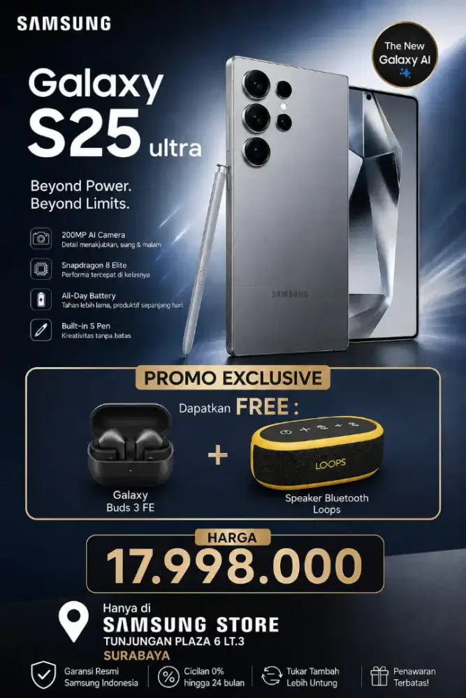 SAMSUNG GALAXY S25 ULTRA FREE BUDS 3FE