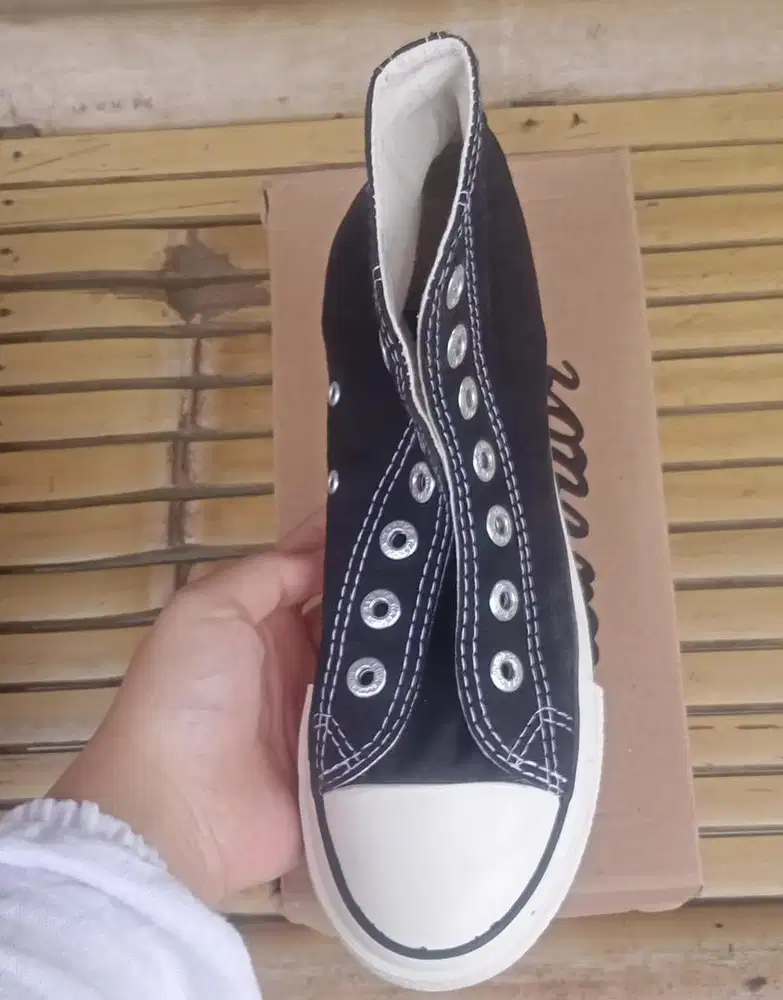 Sepatu anak SD Warrior, sepatu hitam anak ukuran 36