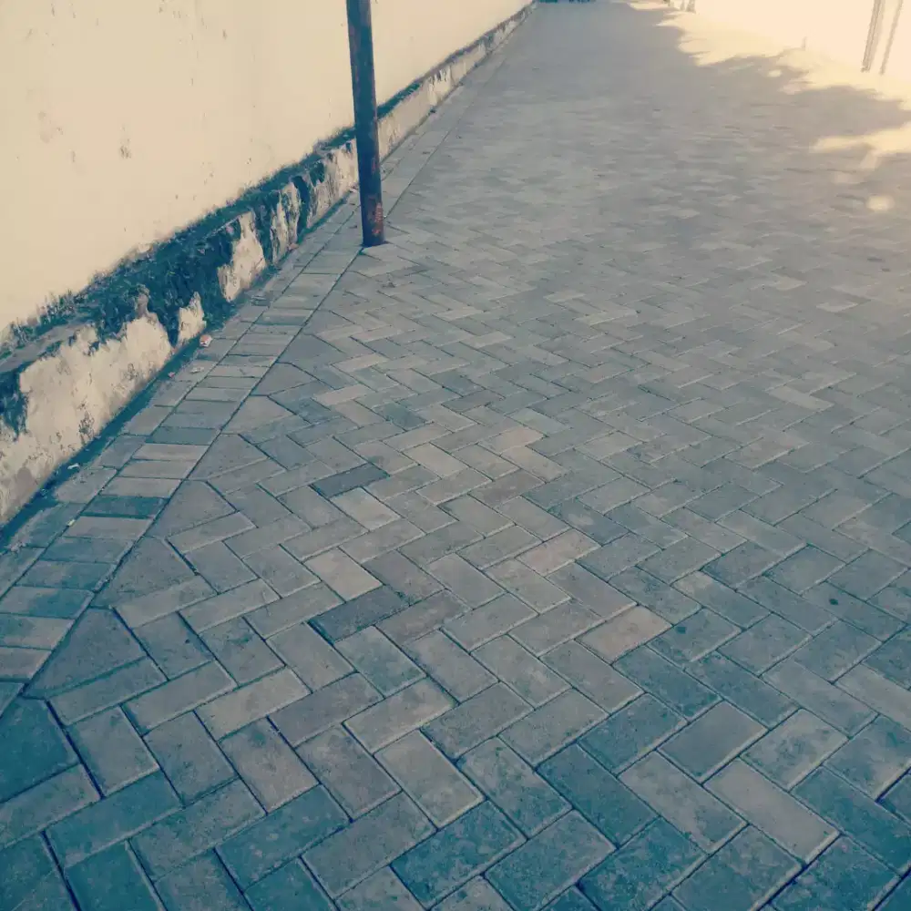 Pasang paving beserta dengan bahan-bahan nya