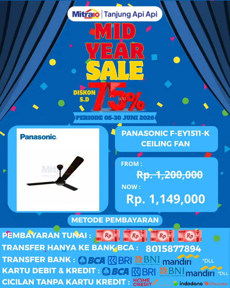 PANASONIC F-EY1511-K CEILING FAN