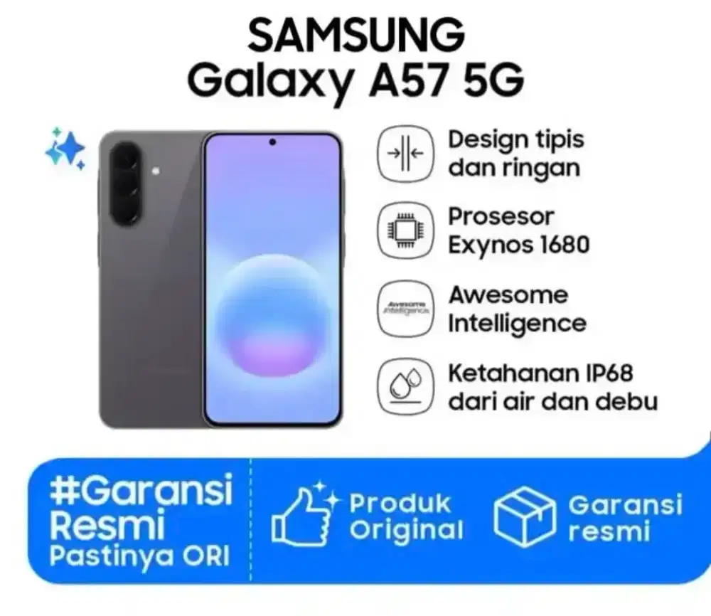 Samsung Galaxy A57 8/256gb Baru segel garansi resmi SEIN