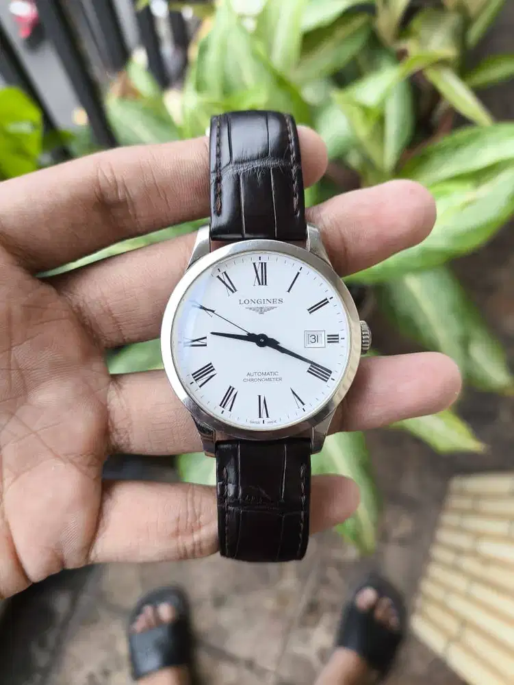 longines record l2820 fullset white dial automatic