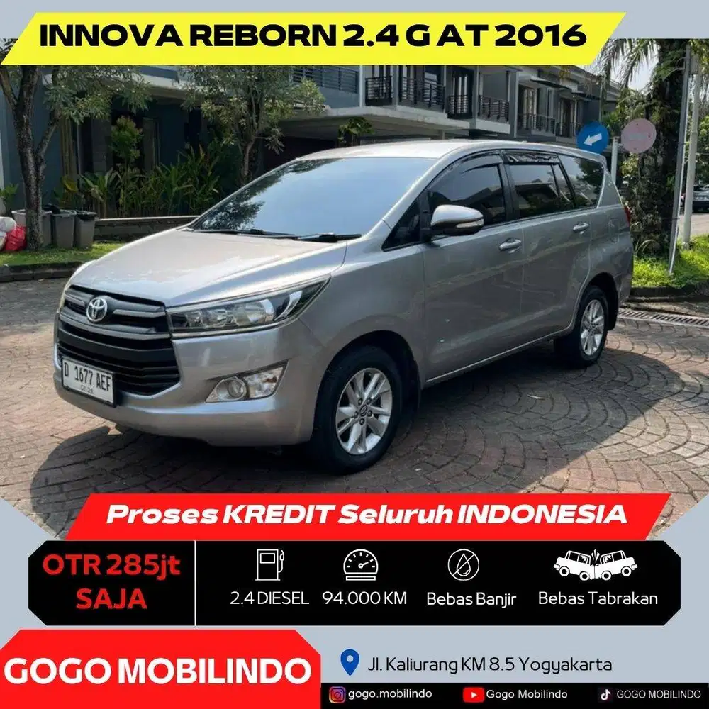Toyota Innova Reborn G Matic 2016 ORISINIL DP Minim Xpander
