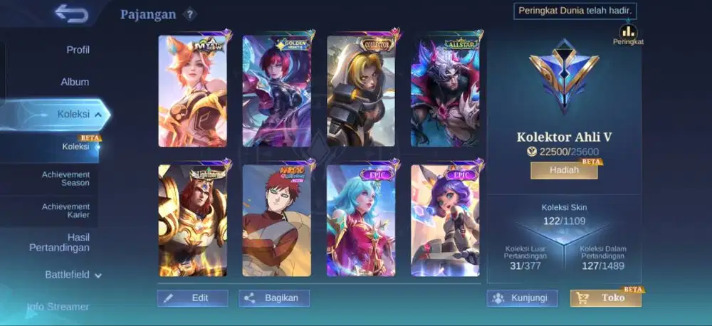 Dijual akun mobole legend