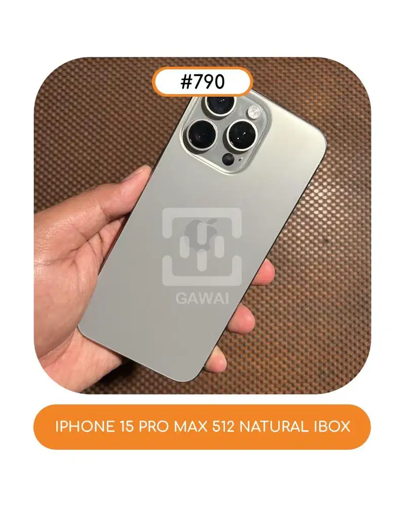 #790 Iphone 15 Pro Max Natural Titanium 512 Ibox BH 88%