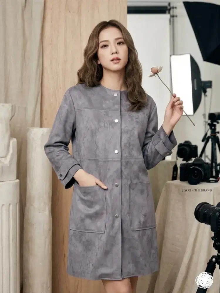 Zara coat with suede