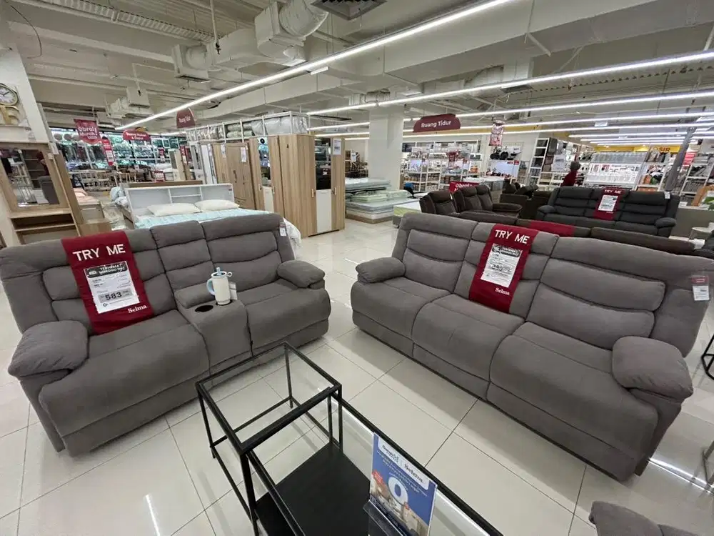 PROMO SOFA SET RECLINER 3 DAN 2 SEATER