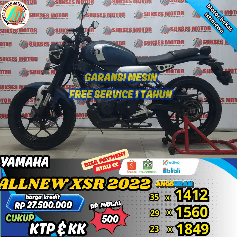 YAMAHA ALLNEW XSR 2022  ANGSURAN TERMURAH SYRT KTP&KK(SUKSESMOTOR)