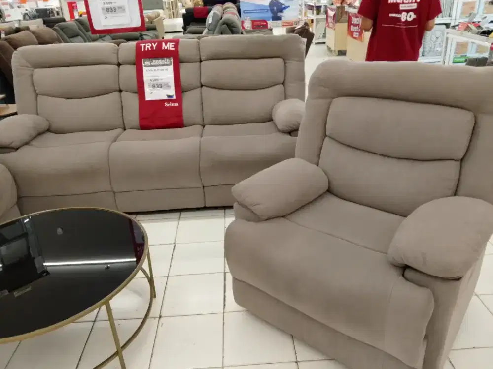 CEPAT HABIS! PROMO BESAR SOFA RECLINER / SOFA SET RUANG TAMU