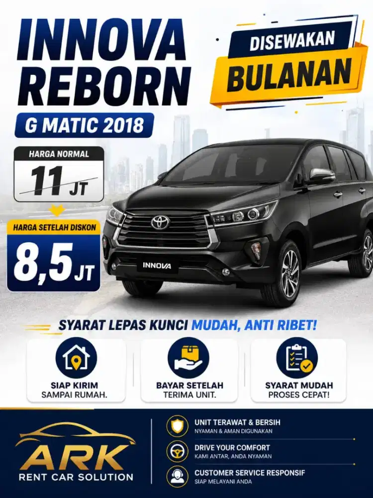 SEWA MOBIL BULANAN INNOVA REBORN