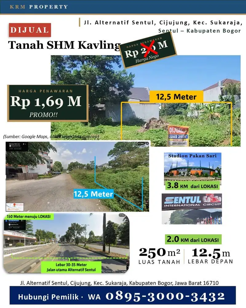 Kavling Nyaman di Sentul, Dekat Tol dan Jalan Alternatif Cibubur