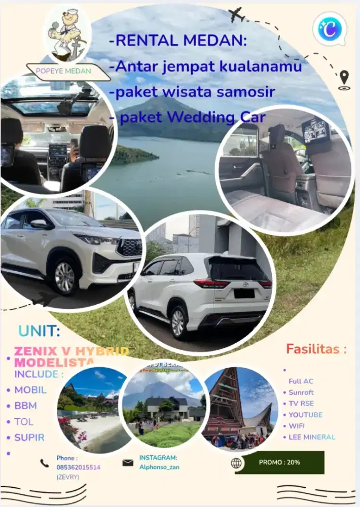 Rental mobil ZENIX V HYBRID MODELISTA