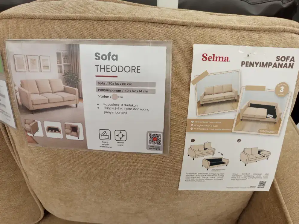 PROMO SOFA 3SEATER STORAGE