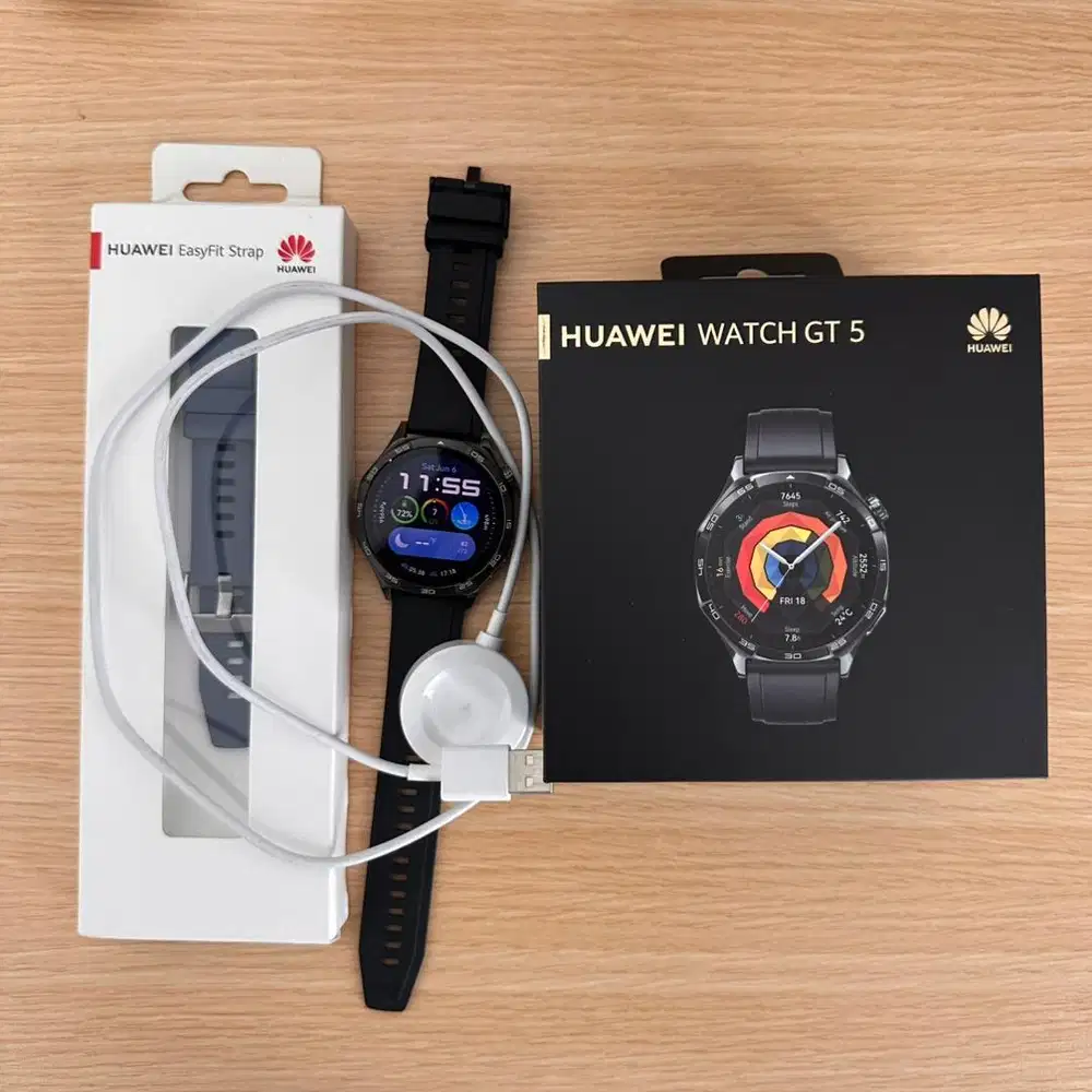 Smartwatch Huawei Watch GT 5 46mm include box & charger + bonus strap