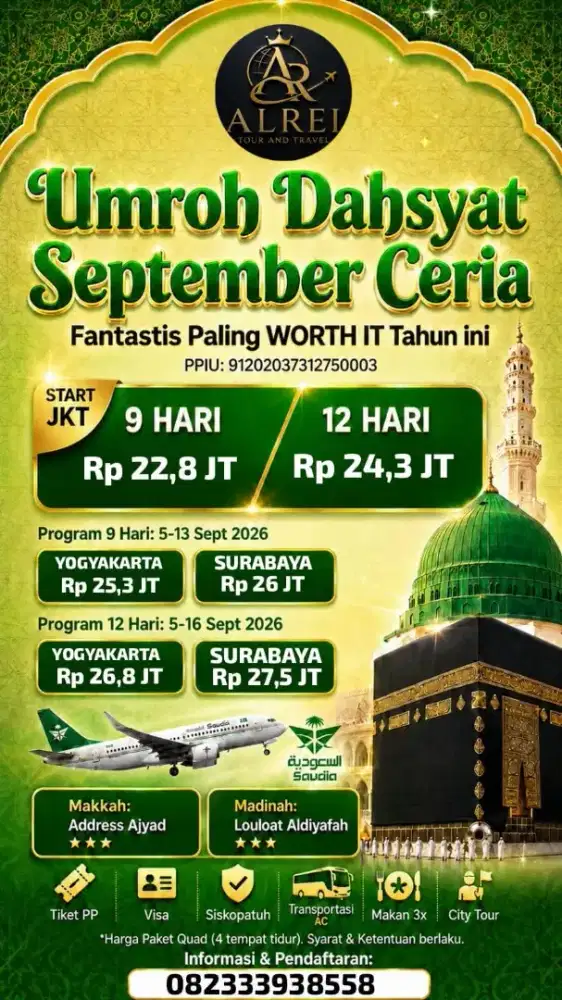 Umroh September murah dan amanah
