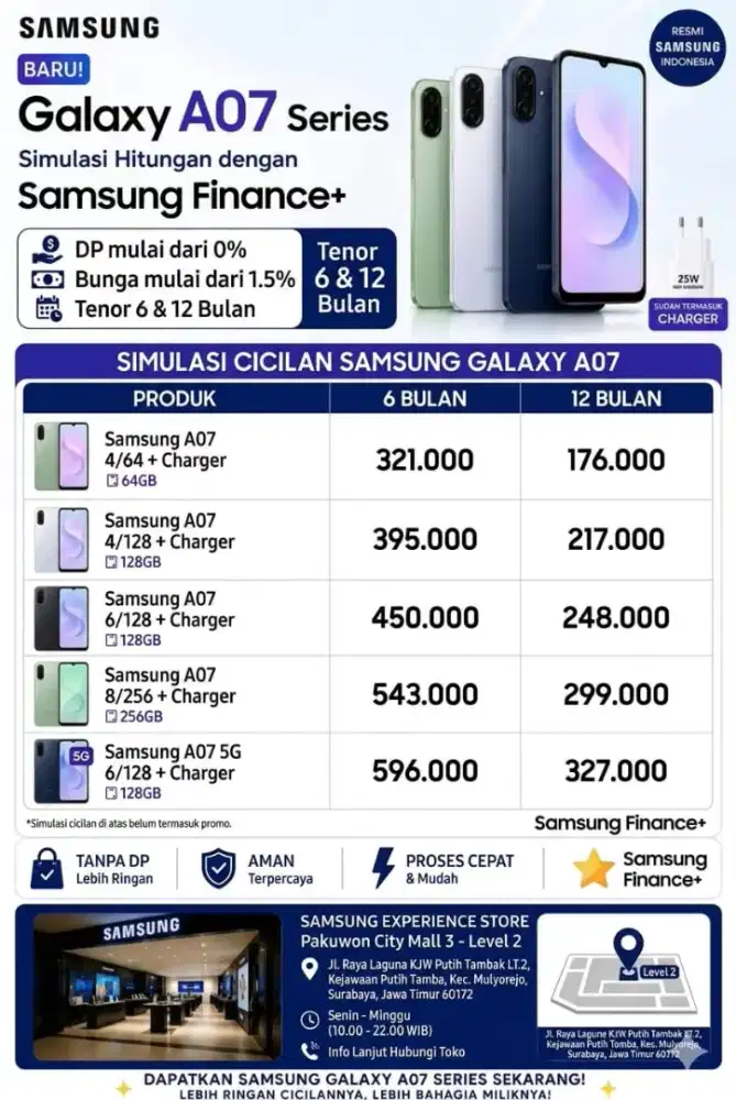 Samsung Galaxy A07 free ongkir