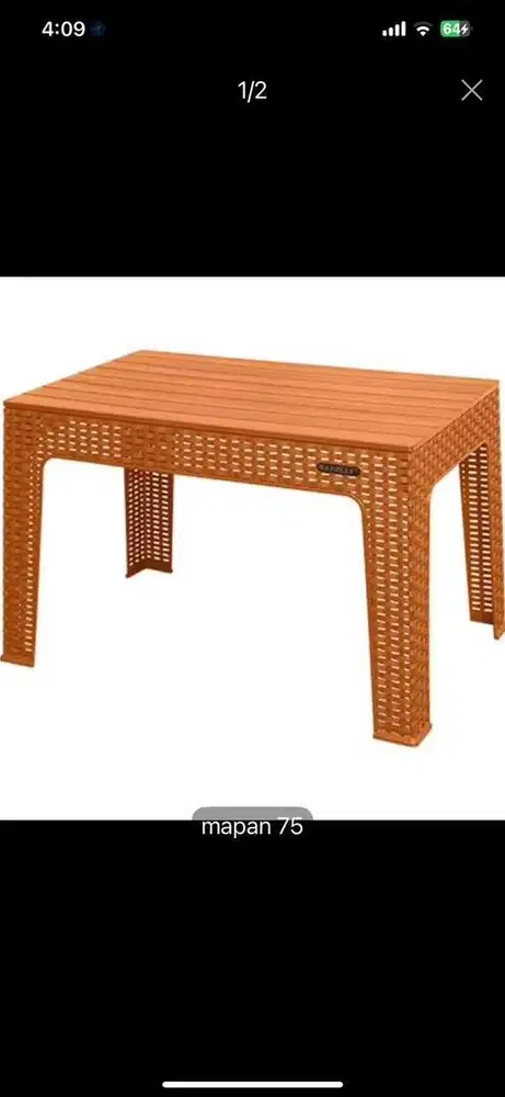 Meja Napoly Motif Kayu