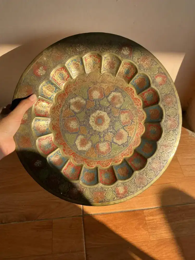 Vintage plate brass