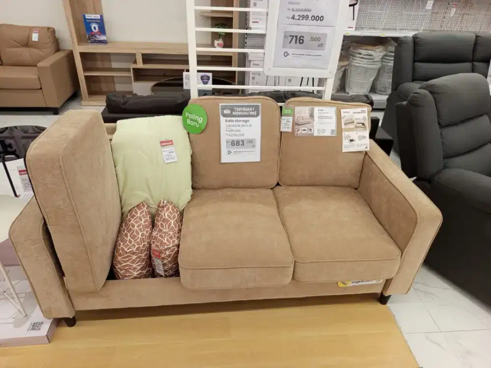 Sofa penyimpanan 3 seater