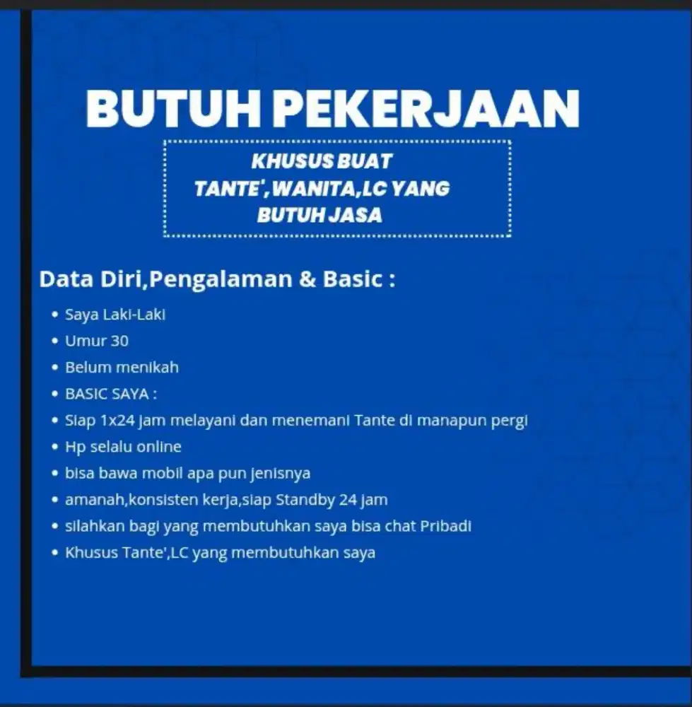 Jasa butuh kerja