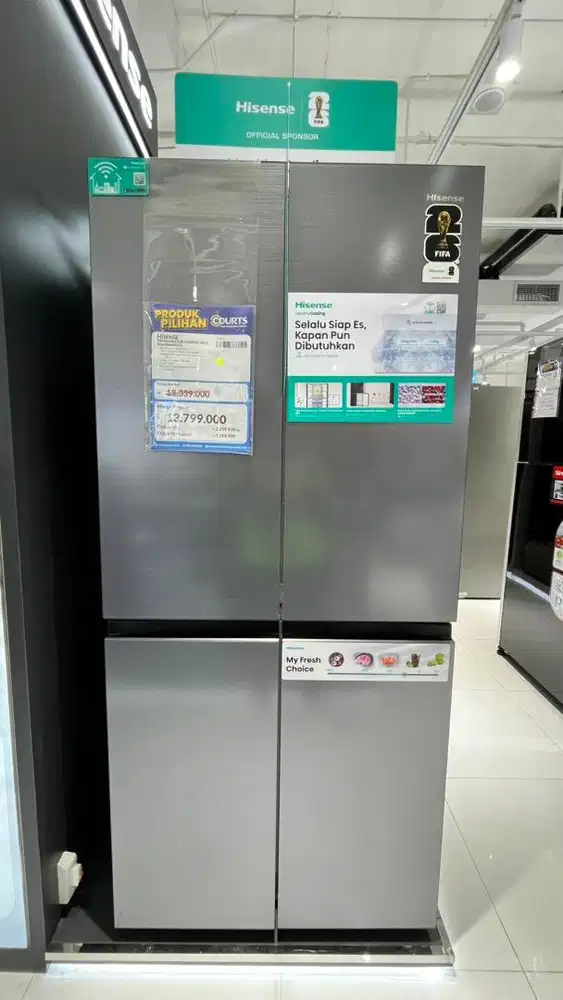 HISENSE REFRIGERATOR 4 DOORS 483L, BISA CICILAN 0%