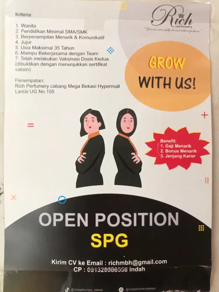 sales parfume Bekasi