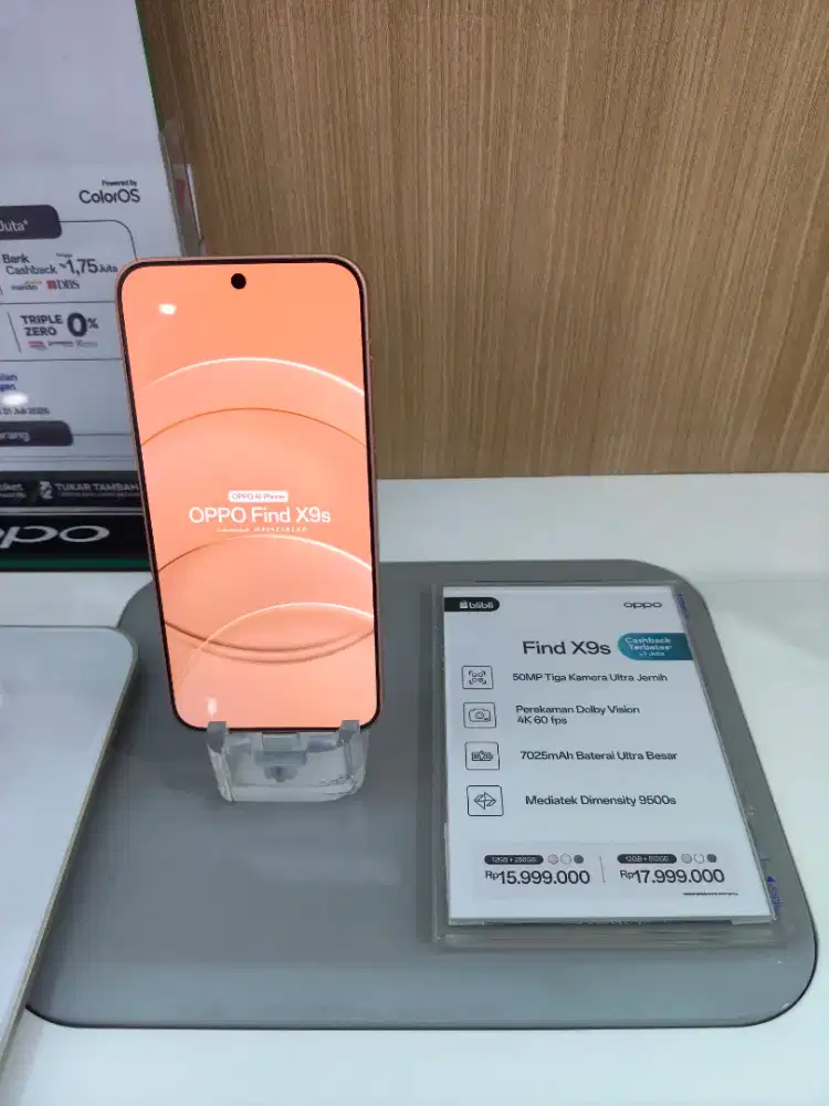 Oppo Find X9s 512GB, Cicilan 0% Tanpa DP by Kredivo