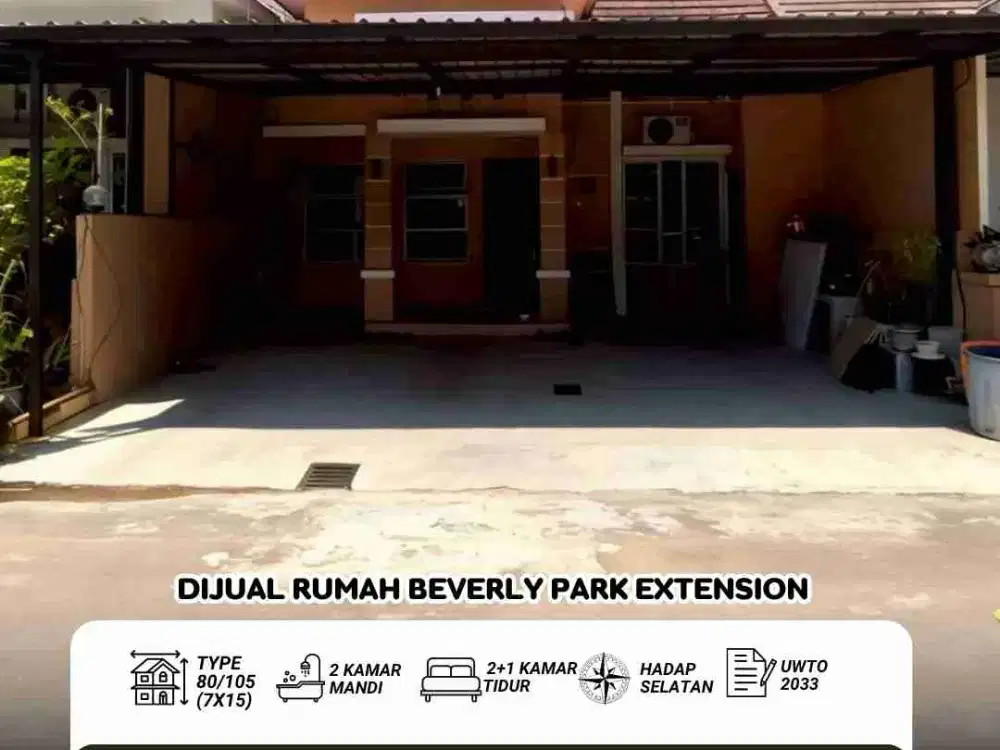 Dijual rumah beverly park extension batam center