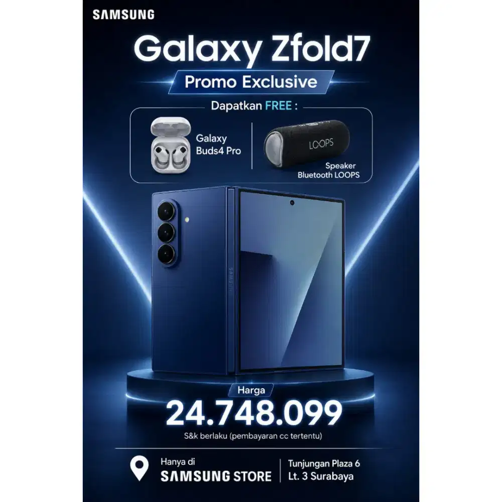 Samsung Zfold7  free buds 4pro dan speaker
