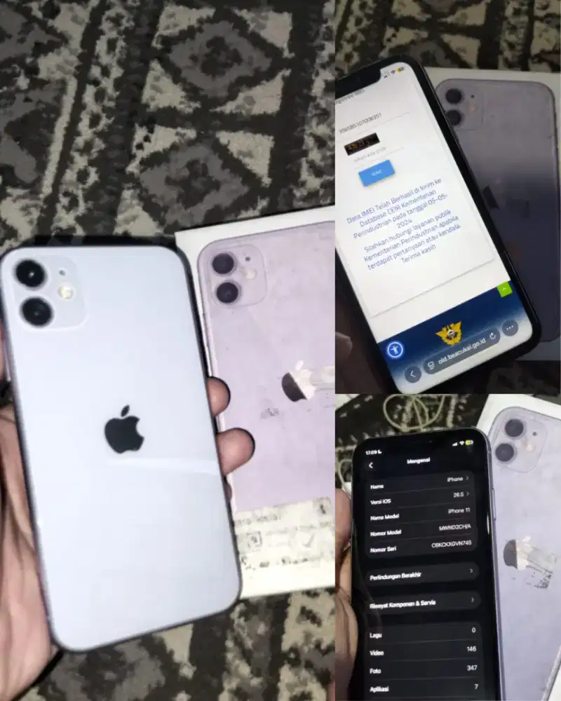 Iphone 11 basic BeaCukai warna purple