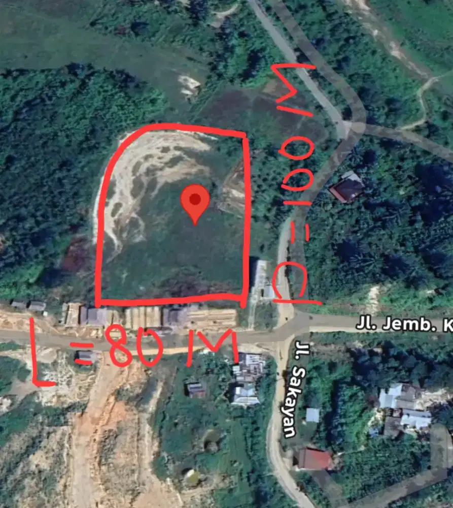 DIJUAL CEPAT‼️ TANAH SHM 8000m² 80X100M 2KM STADION SUMBAR LUBUK ALUNG