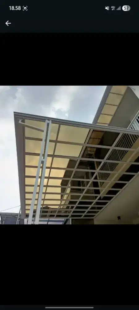 Kanopi minimalis atap solarflat