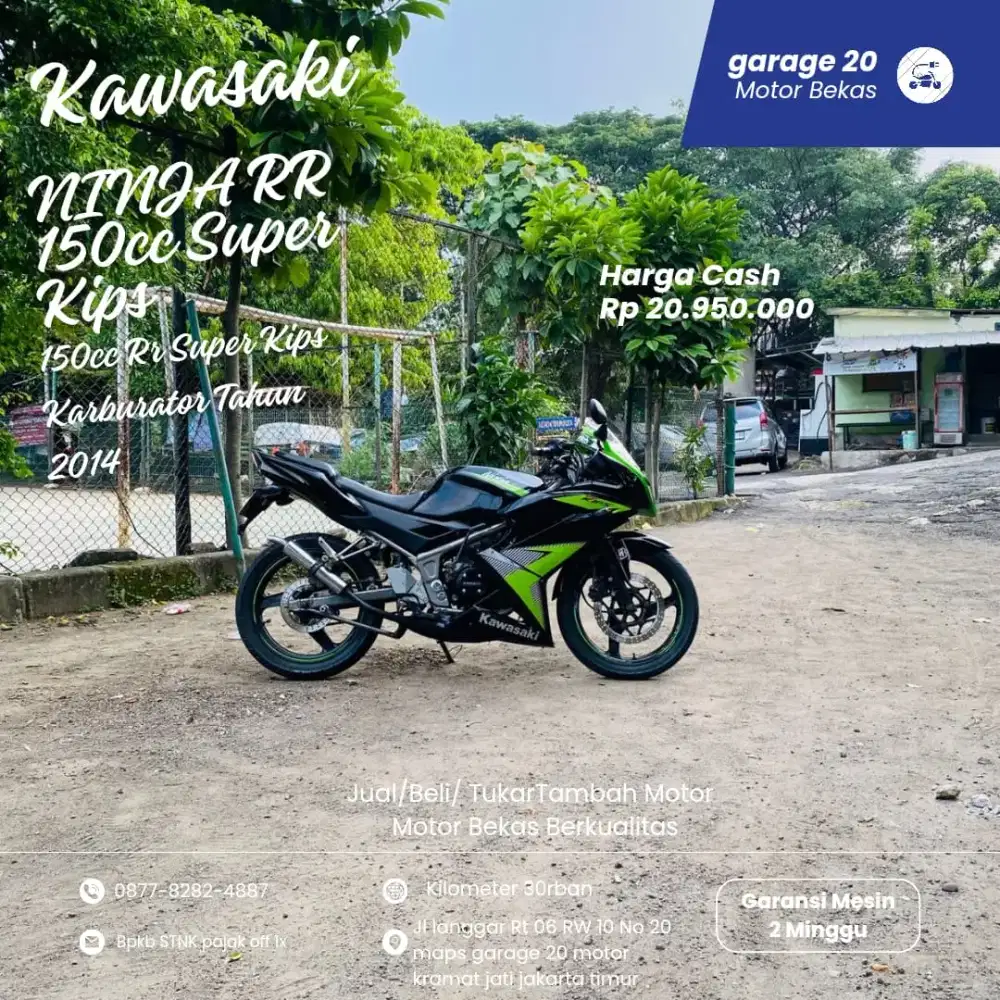 Kawasaki Ninja RR 150cc Super Kips Karburator  Tahun 2014