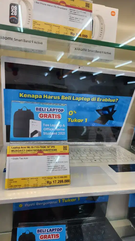 Spaylatter Kredit Bunga 0%
Laptop Acer NL16-71G-75QK 16 IPS WUXGAC7